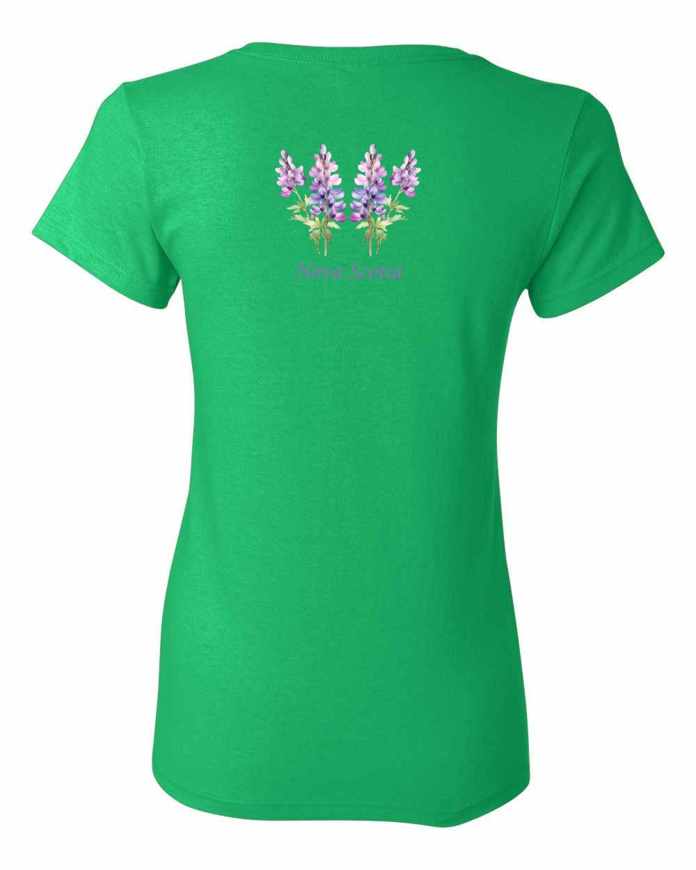 Nova Scotia Lupins Left Chest and Back womens-tee