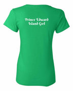 PEI Girl Heart Dot Left Chest And Back Women's Tee