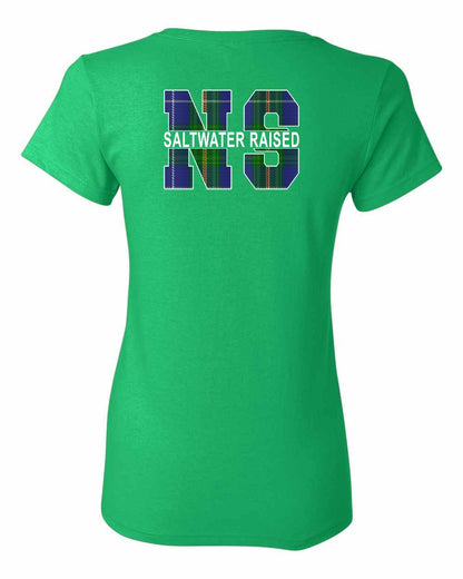 Saltwater Raised Left Chest and Back womens-tee