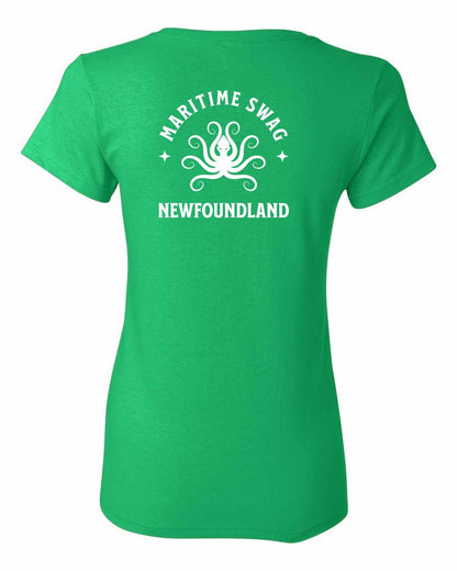 Maritime Swag Newfoundland Octopus Left Chest and Back Women's Tee