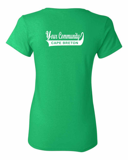 Your Community Swoop (Cape Breton) Left Chest and Back Women's Tee
