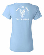 Maritime Swag CB Mandala white Lobster Left Chest and Back Women's Tee