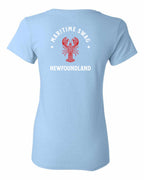 Maritime Swag NFLD Mandala Red Lobster Left Chest and Back Women's Tee