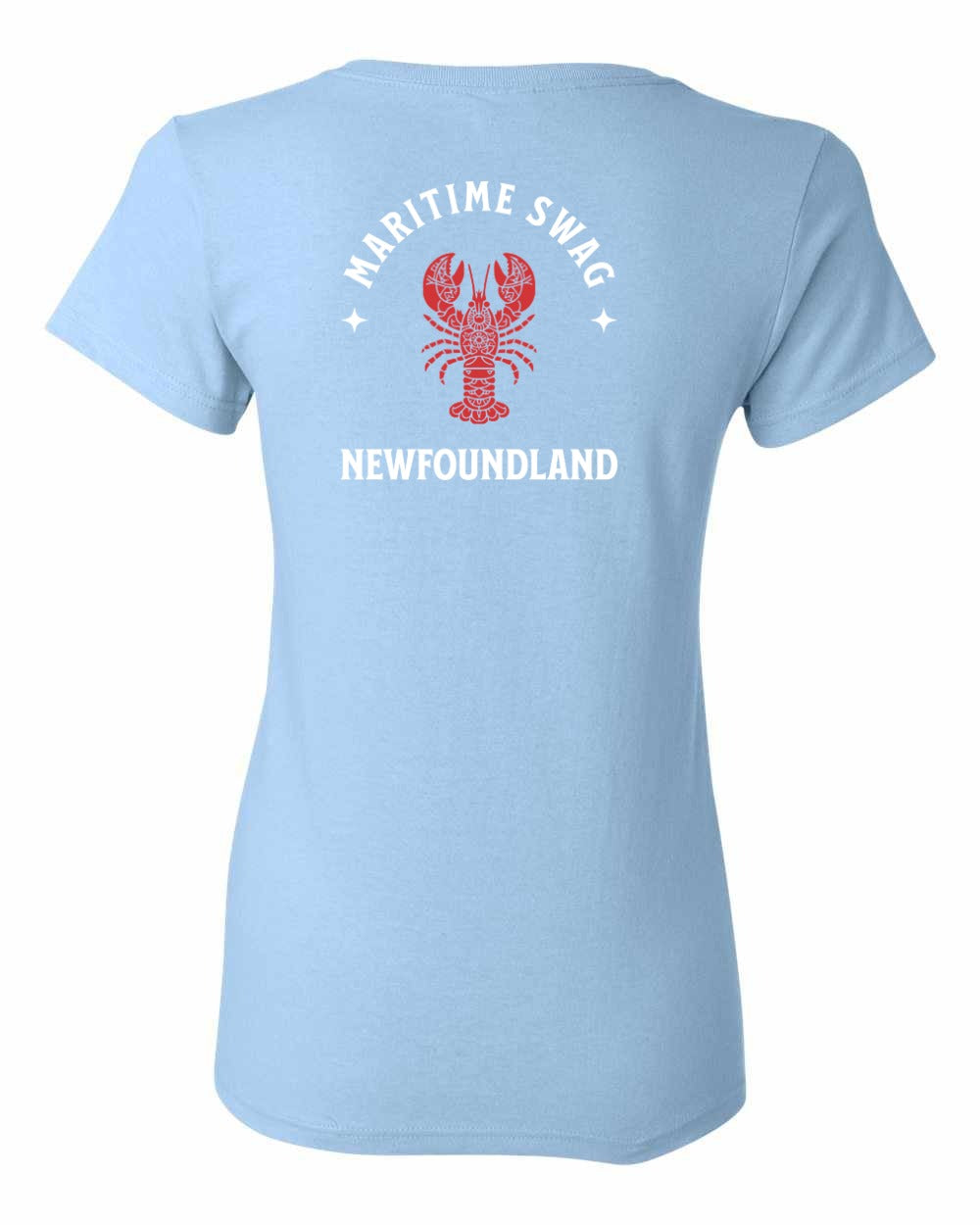 Maritime Swag NFLD Mandala Red Lobster Left Chest and Back Women's Tee