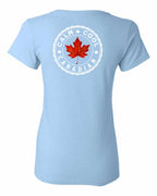 Calm Cool Canadian Leaf Left Chest And Back Women's Tee - Gildan Canada (sewn Internationally)