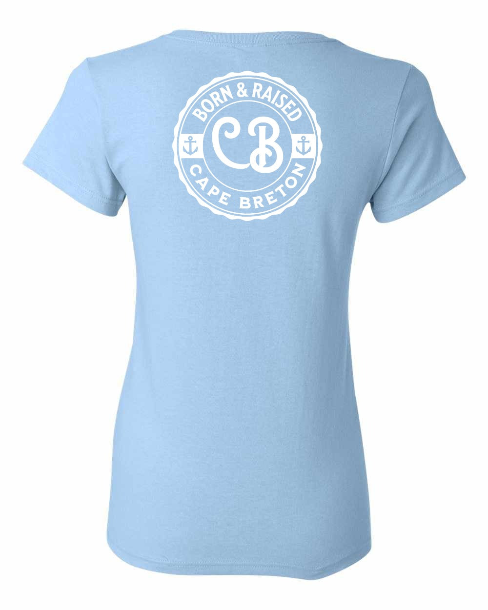 Born & Raised CB Left Chest and Back Women's Tee