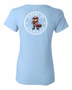 Elbows Up Beaver Left Chest and Back Women's Tee - Gildan Canada (sewn Internationally)