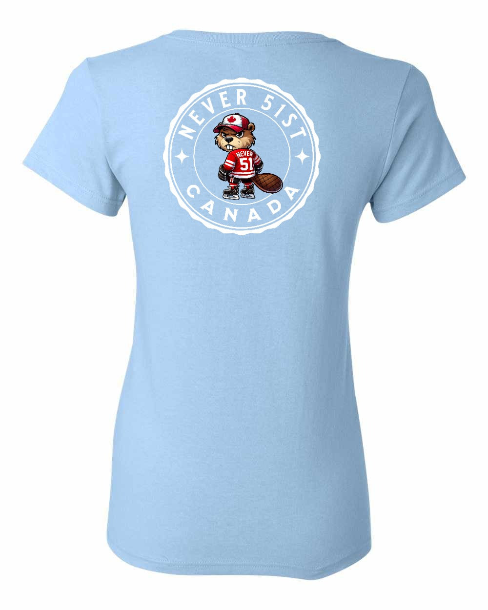 Never 51st Beaver Left Chest and Back Women's Tee