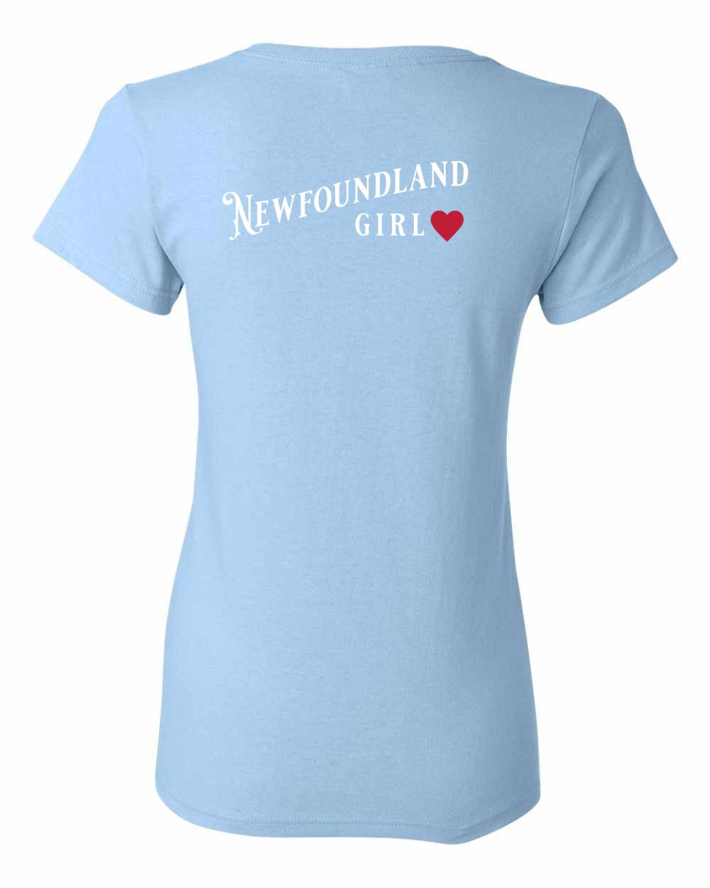 Newfoundland Girl Left Chest and Back Women's Tee
