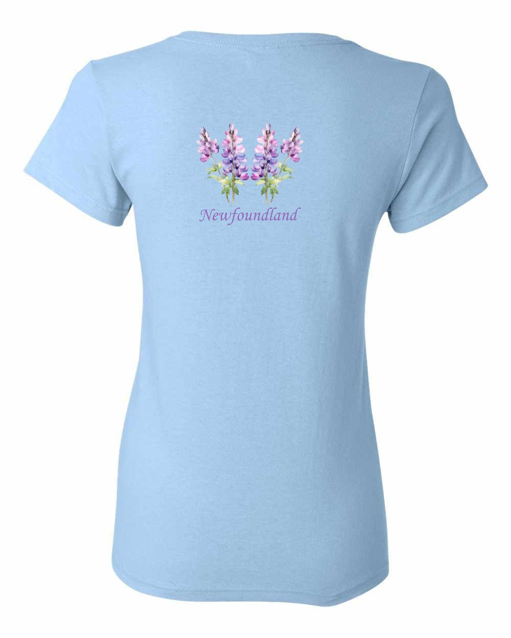 Newfoundland Lupins Left Chest and Back Women's Tee