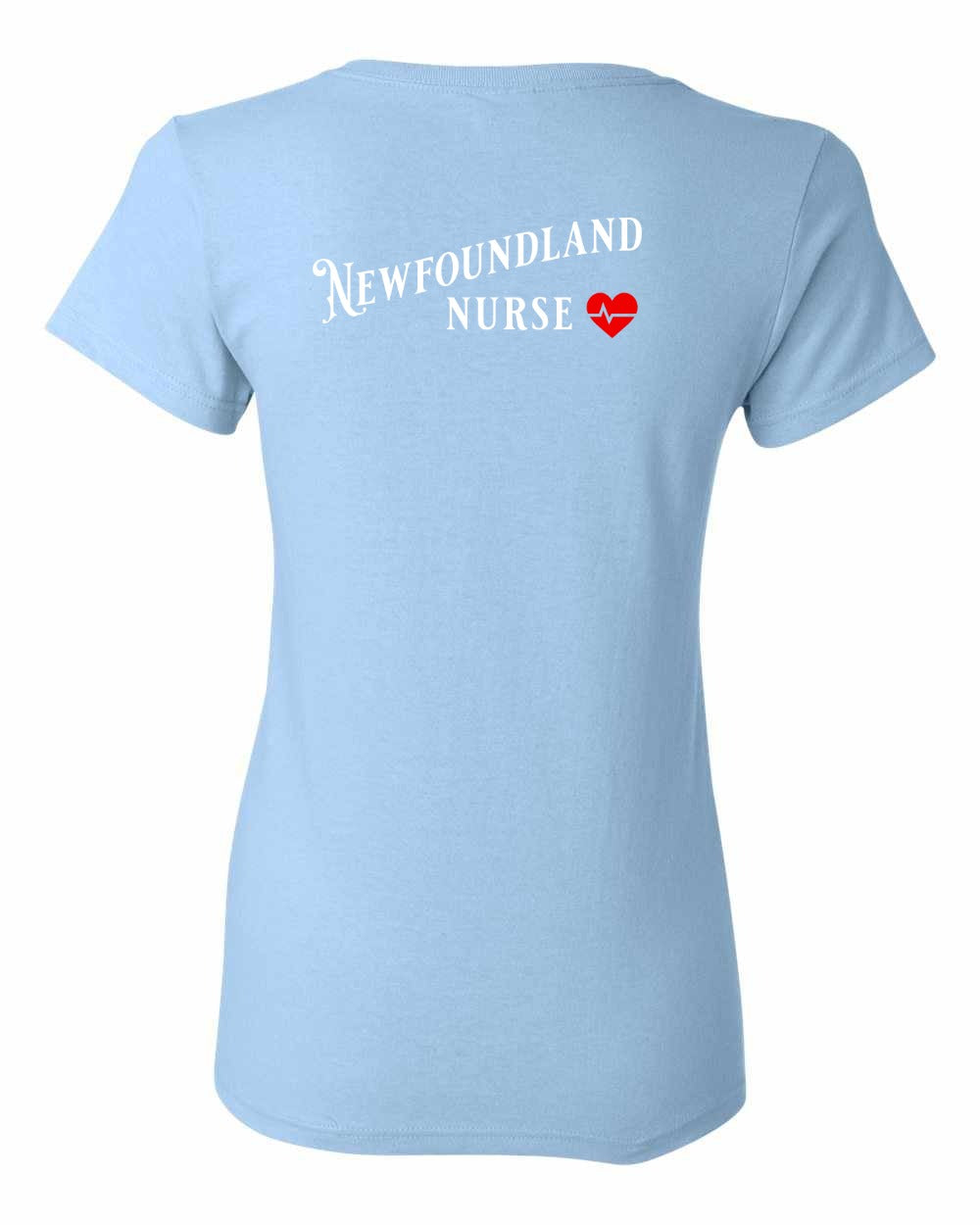 Newfoundland Nurse Left Chest and Back Women's Tee