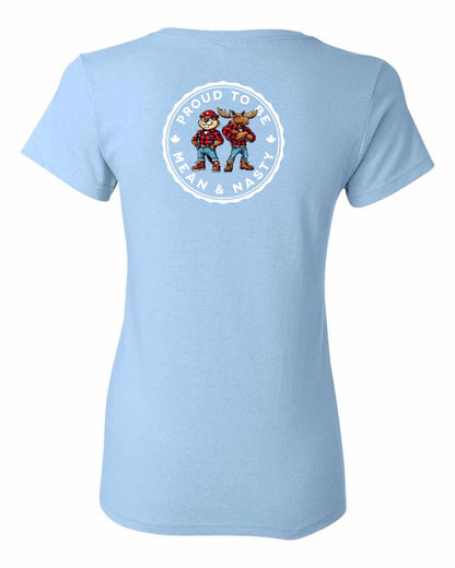 Proud to be Mean and Nasty Leaf Left Chest And Back Women's Tee