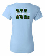 NFLD and Labrador Saltwater Raised Left Chest and Back Women's Tee