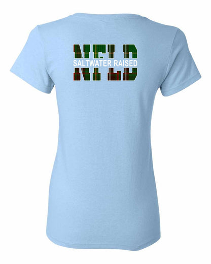 Newfoundland Saltwater Raised Left Chest and Back Women's Tee Printed NOT STITCHED