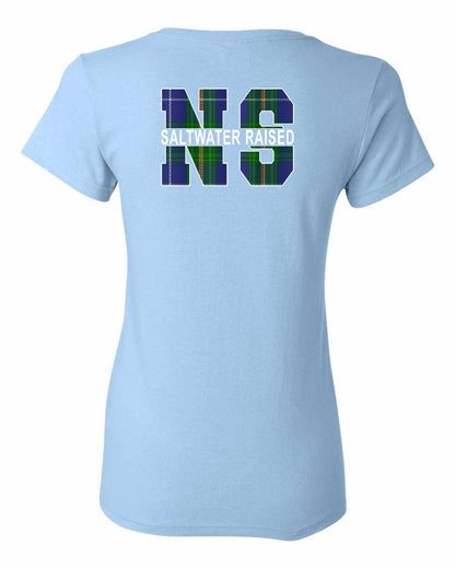Saltwater Raised Left Chest and Back womens-tee