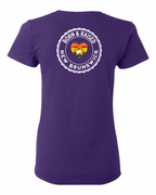 Born and Raised Heart Flag NB Left Chest and Back Women's Tee