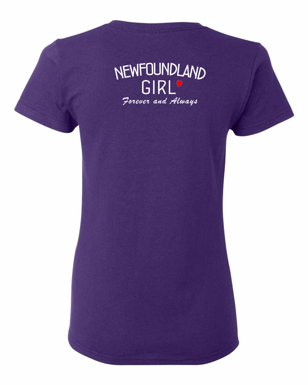 NFLD Girl Forever and Always Left Chest and Back Women's Tee