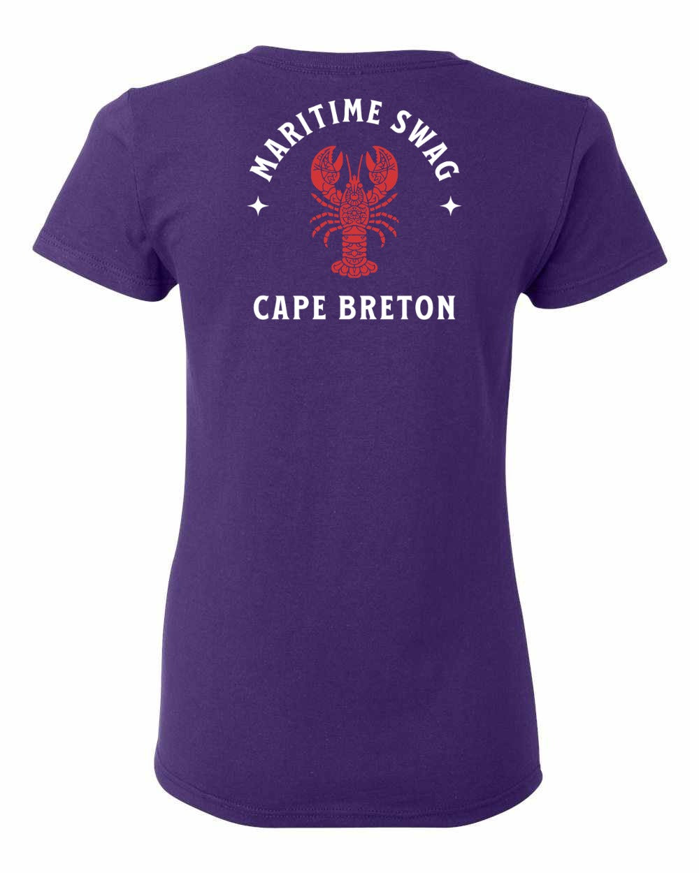 Maritime Swag Cape Breton Mandala Red Lobster Left Chest and Back Women's Tee