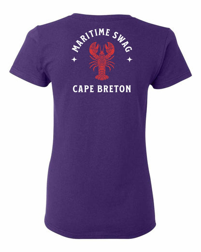 Maritime Swag Cape Breton Mandala Red Lobster Left Chest and Back Women's Tee