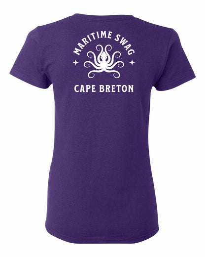 Maritime Swag Cape Breton Octopus Left Chest and Back Women's Tee