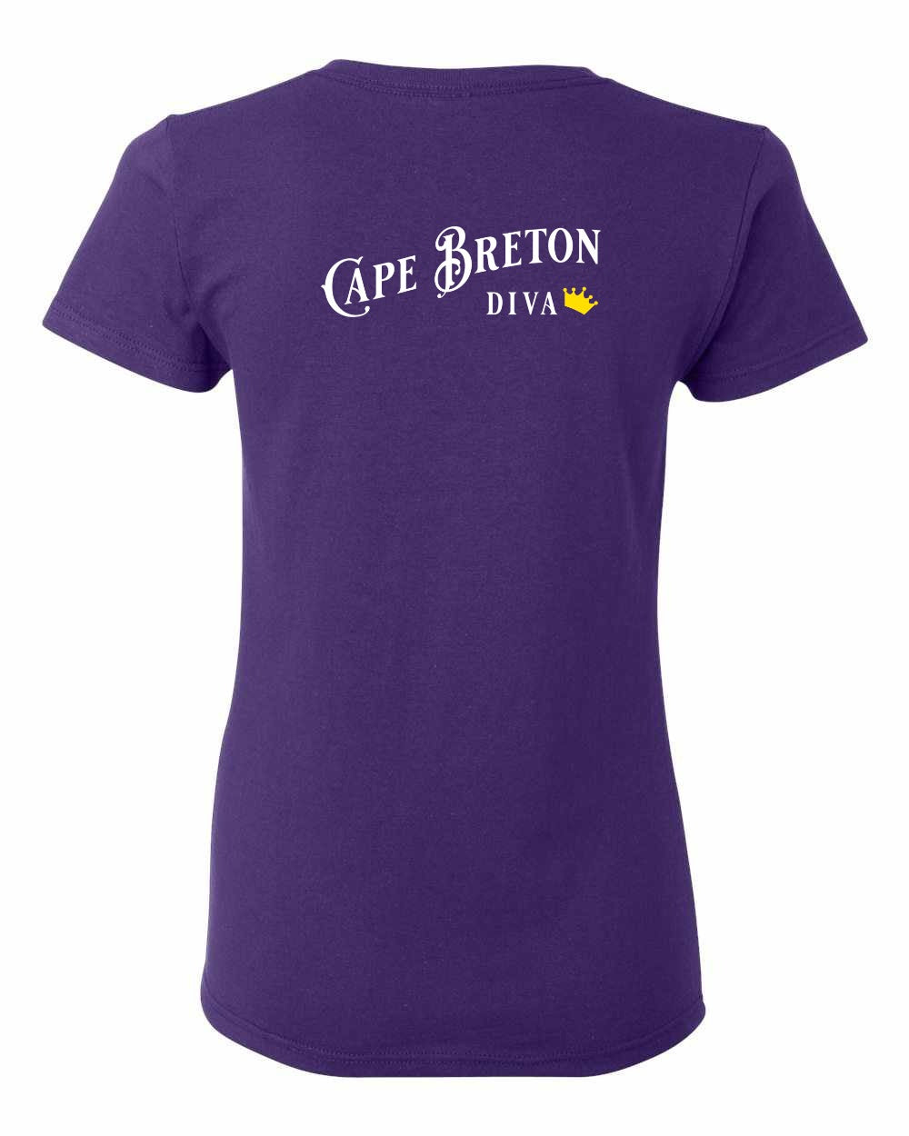 Cape Breton Diva Left Chest and Back Women's Tee