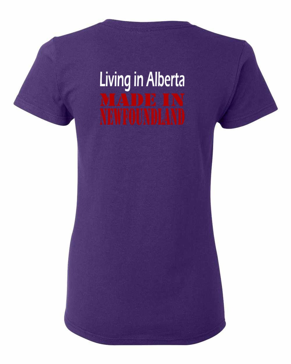 Living Alberta Made in NFLD Left Chest and Back Women's Tee