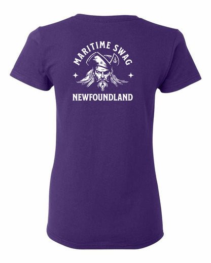 Maritime Swag Newfoundland Pirate Left Chest and Back Women's Tee