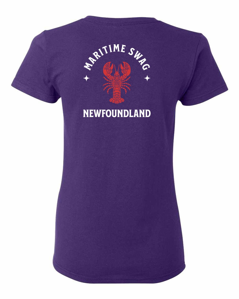 Maritime Swag NFLD Mandala Red Lobster Left Chest and Back Women's Tee