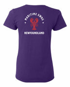 Maritime Swag NFLD Mandala Red Lobster Left Chest and Back Women's Tee