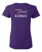 A piece of My heart in NB (Red Heart) Left Chest and Back Women's Tee