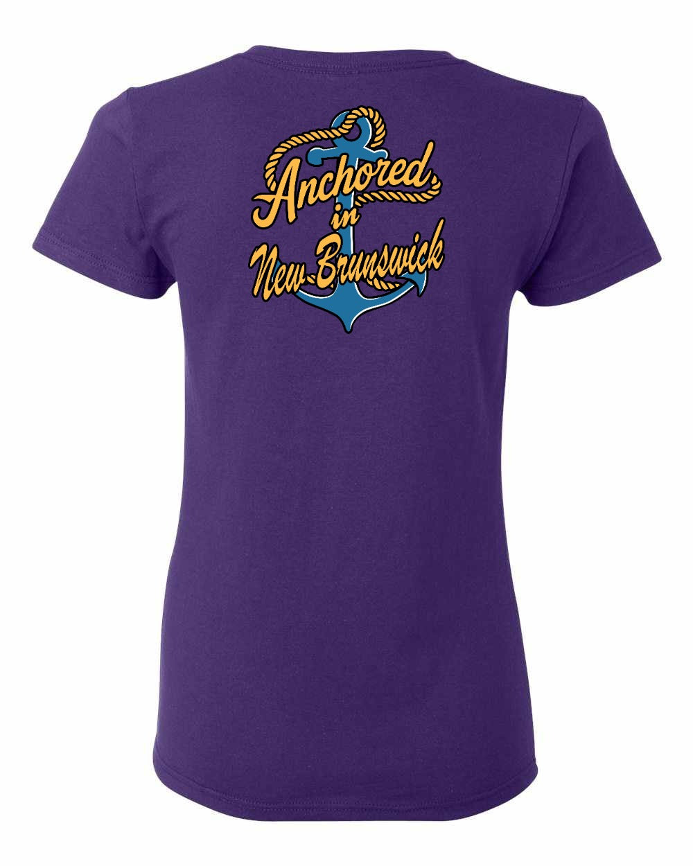 Anchored in NB Left Chest and Back Women's Tee