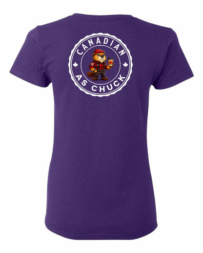 Canadian as Chuck Left Chest And Back Women's Tee