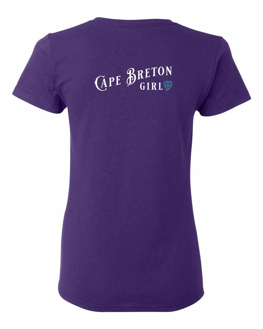 Cape Breton Girl Tartan Left Chest and Back Women's Tee