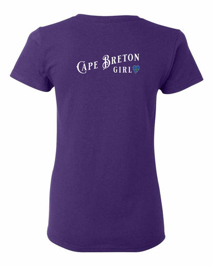 Cape Breton Girl Tartan Left Chest and Back Women's Tee