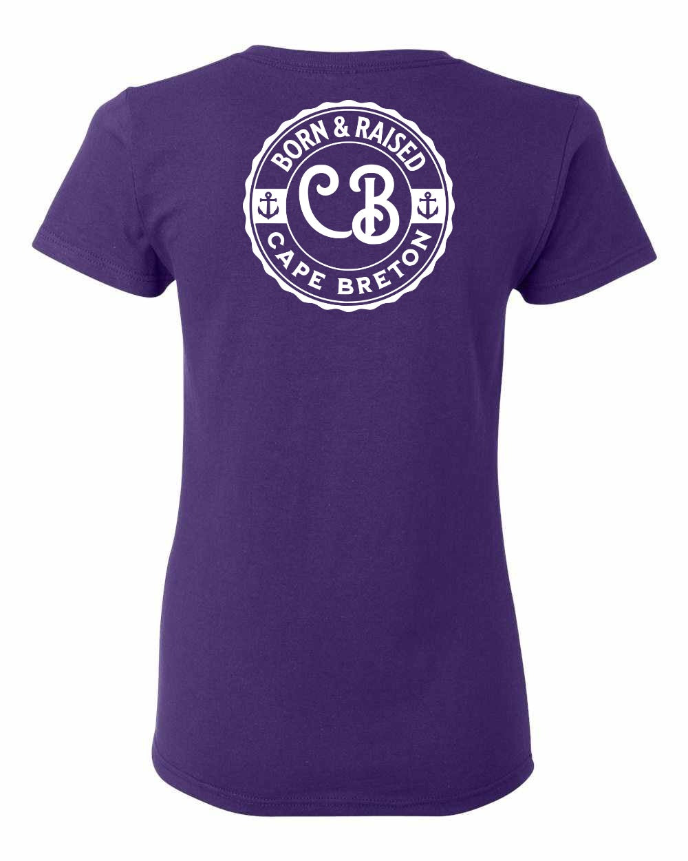 Born & Raised Cape Breton Left Chest and Back Women's Tee