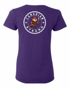 Canadian Strong Beaver Left Chest and Back Women's Tee - Gildan Canada (sewn Internationally)