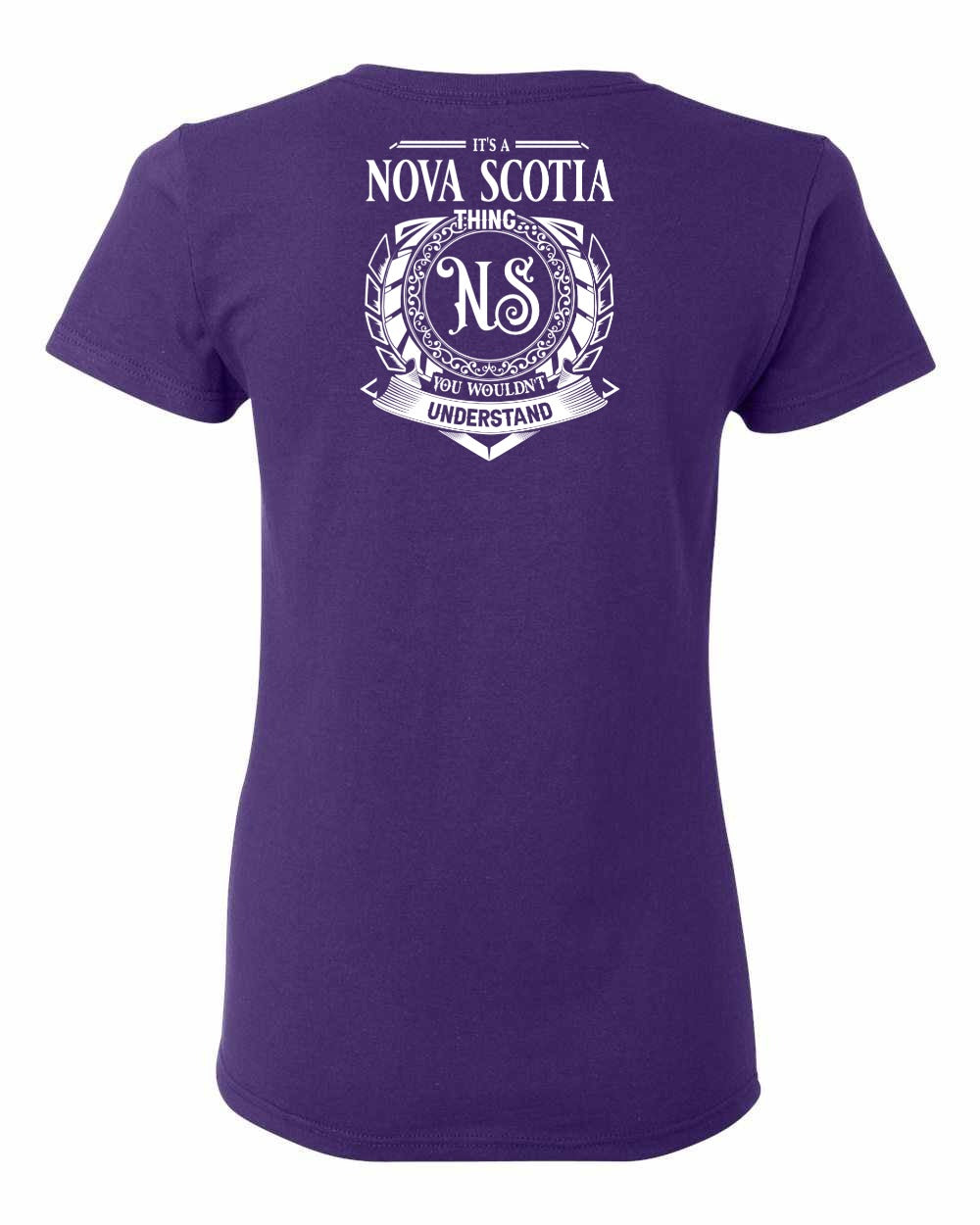 It's  A Nova Scotia Thing Left Chest and Back womens-tee