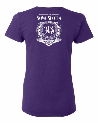 It's  A Nova Scotia Thing Left Chest and Back womens-tee