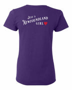 Just a NFLD Girl Left Chest and Back Women's Tee