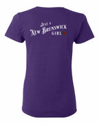 Just a NB Girl Tartan Left Chest and Back Women's Tee
