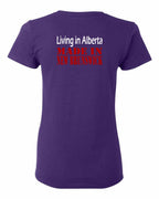 Living Alberta Made in NB Left Chest and Back Women's Tee