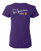 Living the NB Life yellow Left Chest and Back Women's Tee