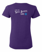 Living the NS Life blue Left Chest and Back Women's Tee