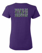 Made In CB Tartan Left Chest and Back Women's Tee