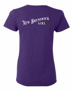NB Girl Tartan heart Left Chest and Back Women's Tee