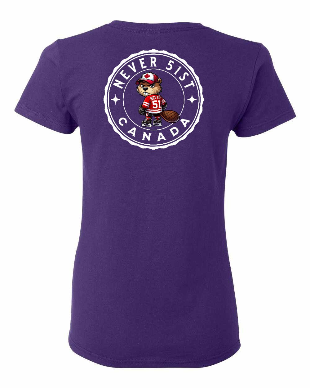 Never 51st Beaver Left Chest and Back Women's Tee