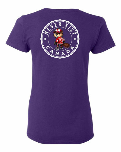 Never 51st Beaver Left Chest and Back Women's Tee