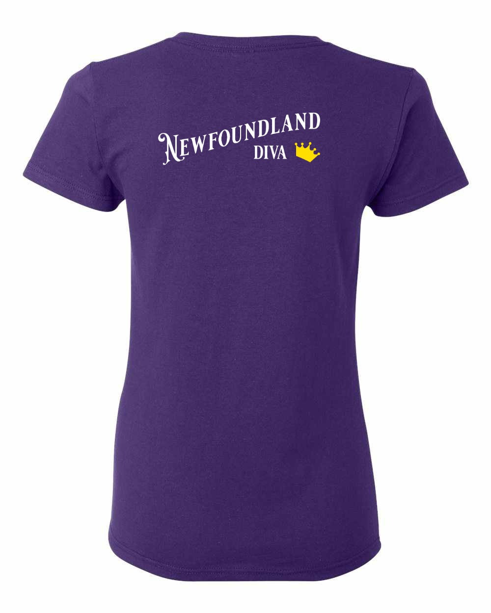 Newfoundland Diva Left Chest and Back Women's Tee