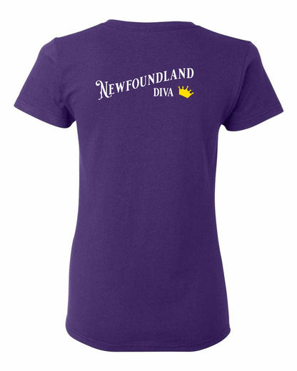 Newfoundland Diva Left Chest and Back Women's Tee