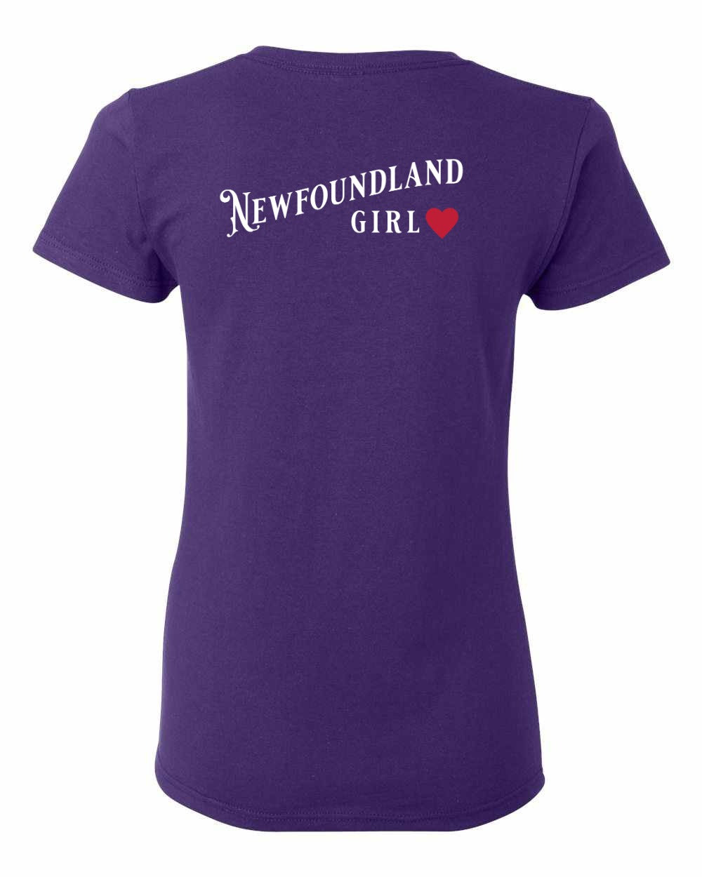 Newfoundland Girl Left Chest and Back Women's Tee